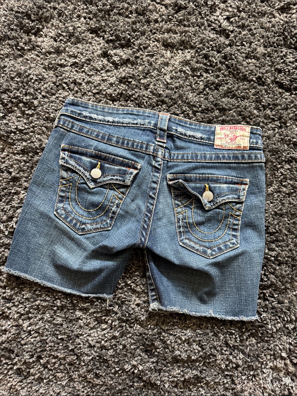 True Religion Joey Cut-Off Jean Shorts- Size 28